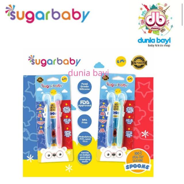 Sugarbaby silicone spoons isi 2 /sugar baby sendok silicone