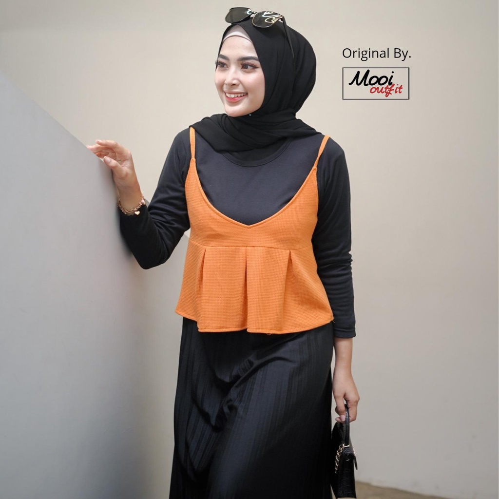 Blouse Atasan Wanita Rompi Rample Baju Wanita Waffle Uniqlo Bahan Waffle Knit Premium Viral Baju Atasan Wanita Dewasa Kekinian Kaos Atasan Wanita Blouse Baju Rajut Korea Wanita Style