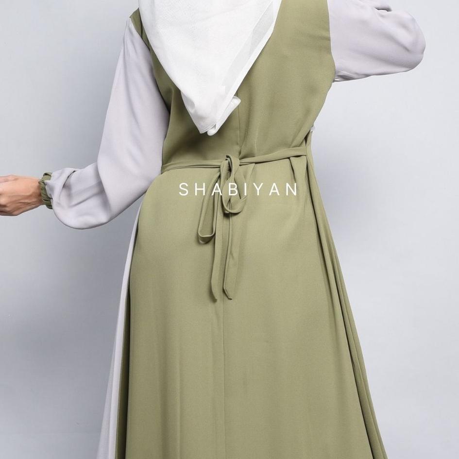 Shabiyan.id 388 Gamis Remaja Moscrepe Polos Kombinasi 국