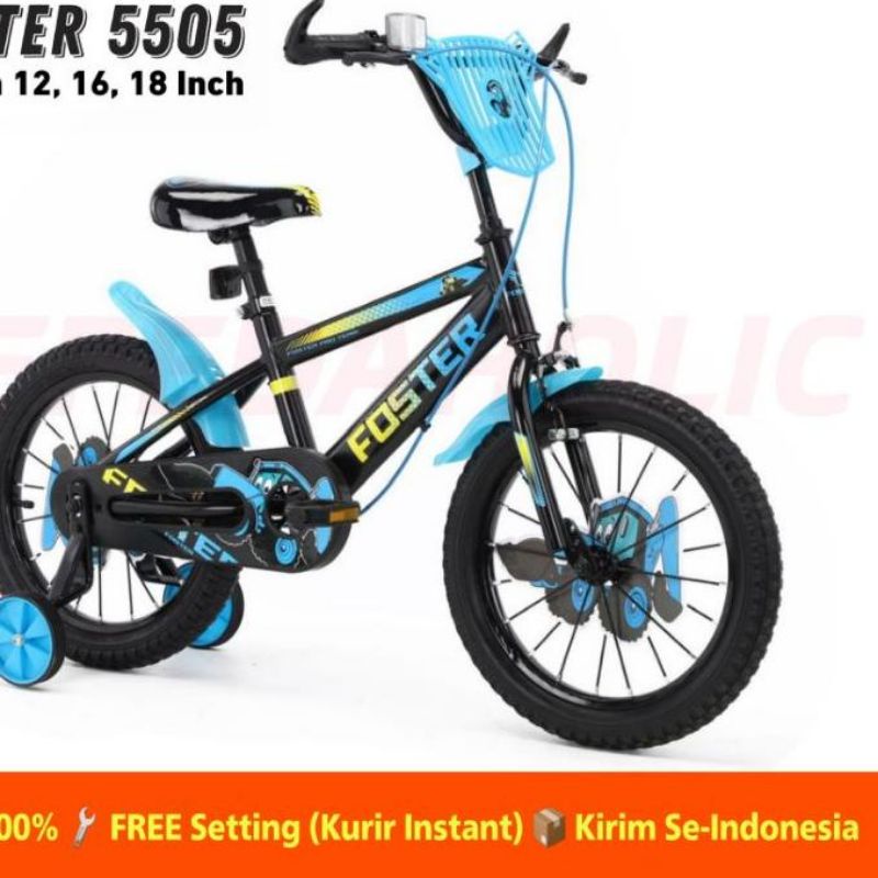 Sepeda Anak Cowok Bmx Foster Ukuran 12 inch, 16 Inch &amp; 18 Inch