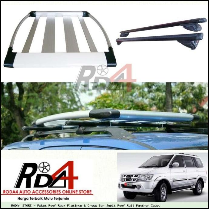 Paket Roof Rack Platinum & Cross Bar Jepit Roof Rail Panther Isuzu rod4 Diminati Banget