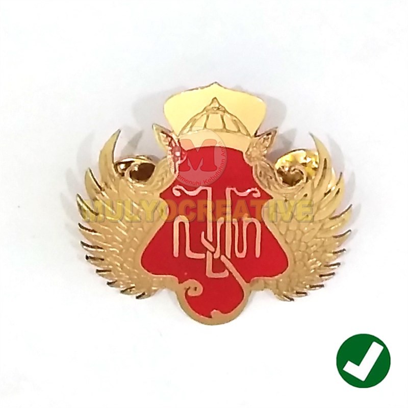 Pin Logo Keraton Jogjakarta - Lencana Pin Bahan Logam Kuningan 4,5cm