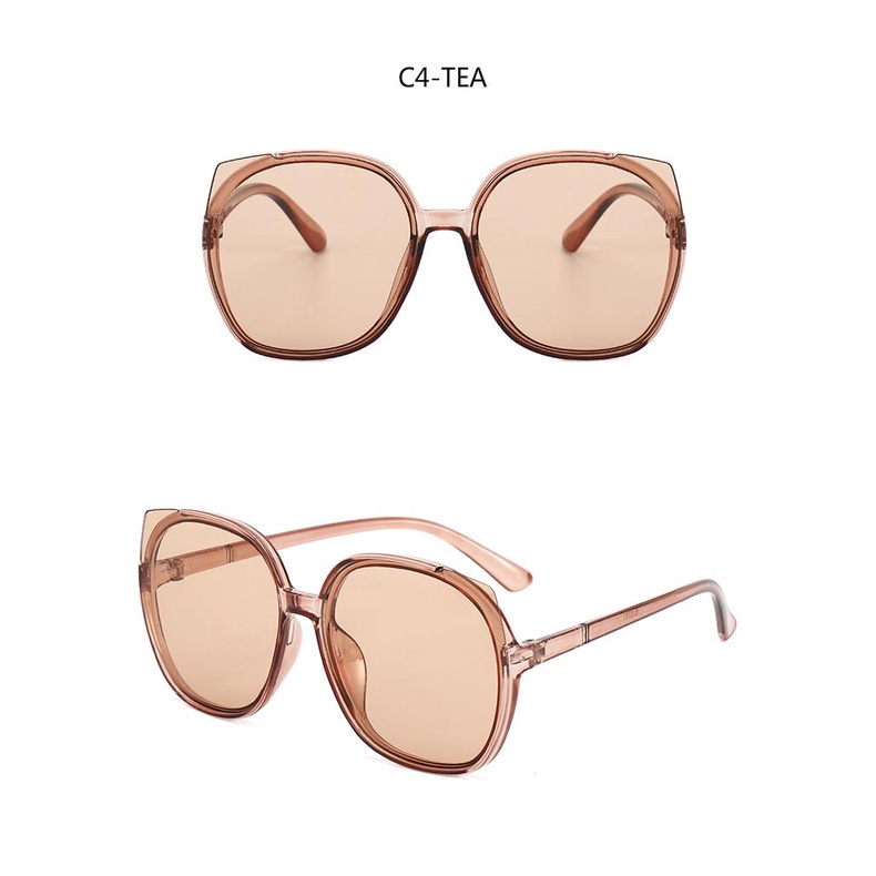 Korean fashion round big frame cat eye ins sunglasses