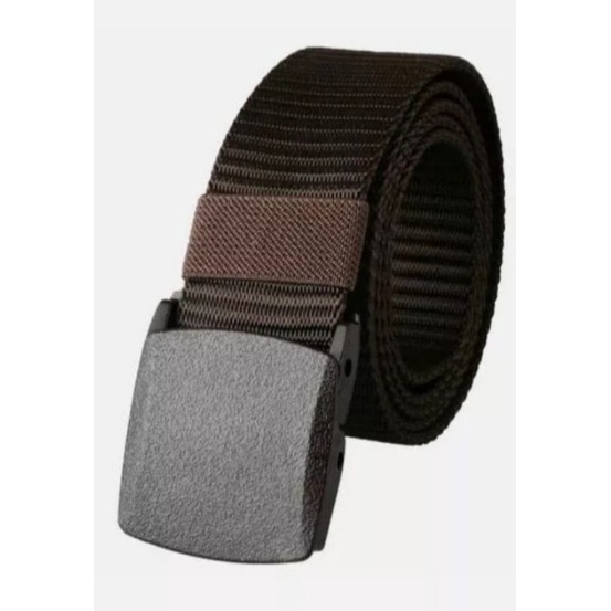 IKAT PINGGANG PRIA NYLON CANVAS JEPIT POLOS / IKAT PINGGANG PRIA ANTI METAL DETECTOR