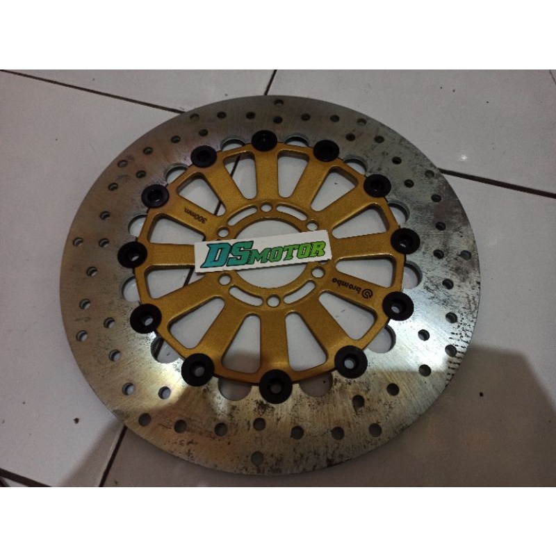 disc piringan cakram brombo copy brembo tiger revo cb400 lebar 300mm model floating NOS rare baut6 t
