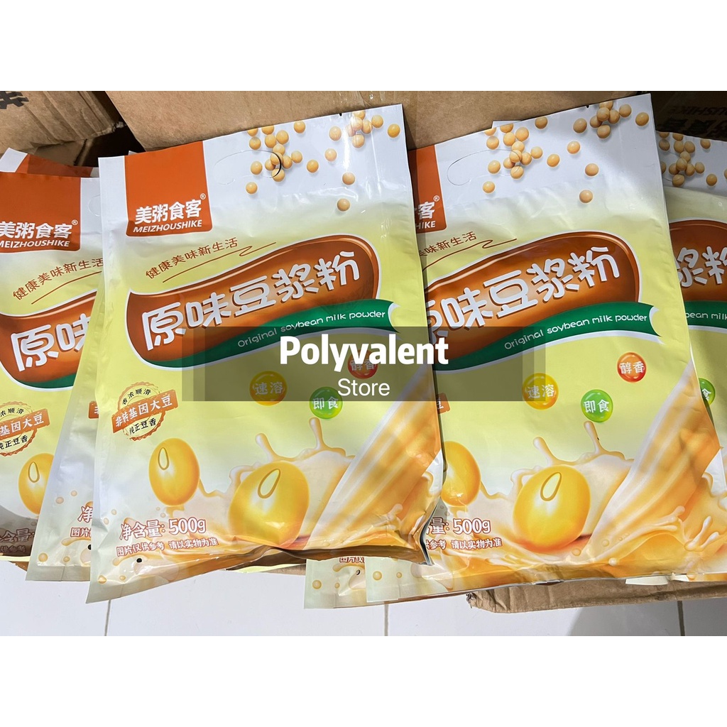 Original soy bean milk powder sachet impor susu kedelai bubuk impor 500gr