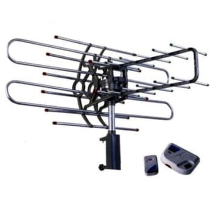 Antena TV Digital Outdoor , Remot  , Remote + Booster + Kabel 10 Meter