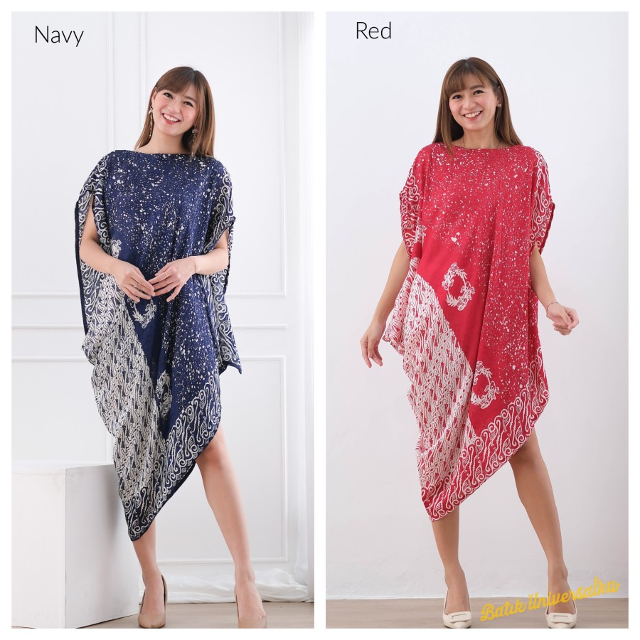 Dress Batik Kaftan Asimetris bahan Viscose KOI