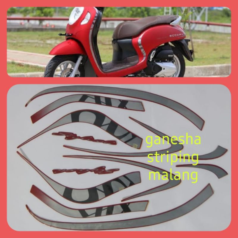 striping stiker scoopy stylish 2020