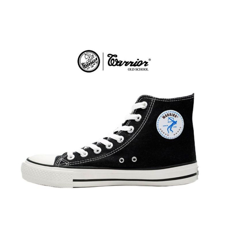 SEPATU WARRIOR SPARTA HIGH BLACK WHITE ORIGINAL