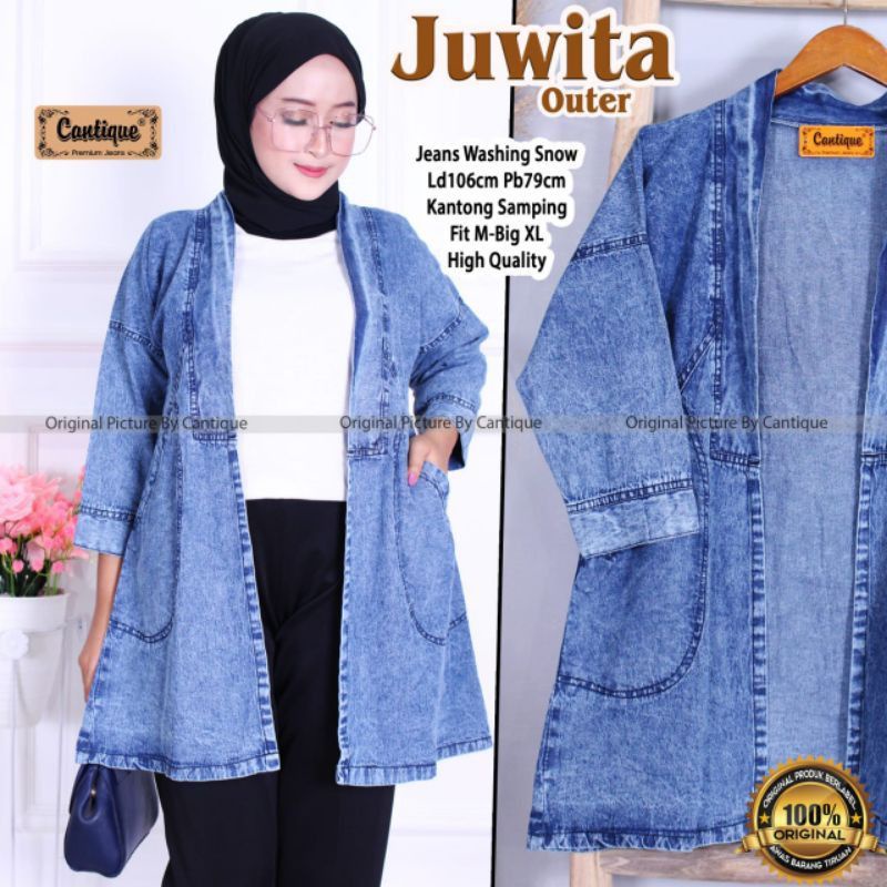 outer jeans wanita best seller / cardigan jeans wanita / blazer wanita jumbo