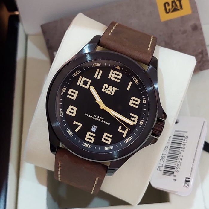 JAM CATERPILLAR CAT PU.261.35.114 BLACK BROWN LEATHER PRIA ORIGINAL
