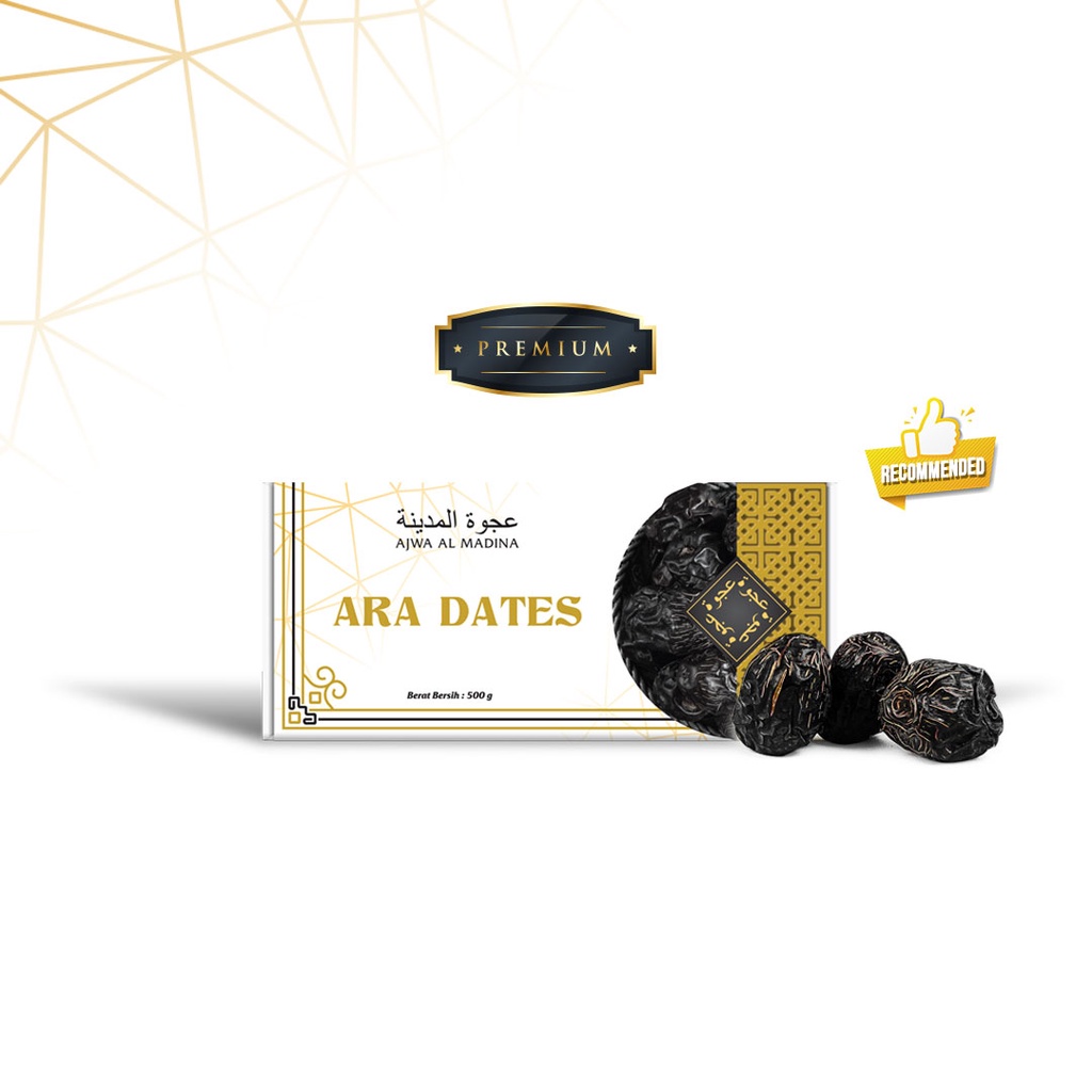 

Kurma Ajwa 500gr Premium Kemtan / Kurma Nabi Asli ARA DATES