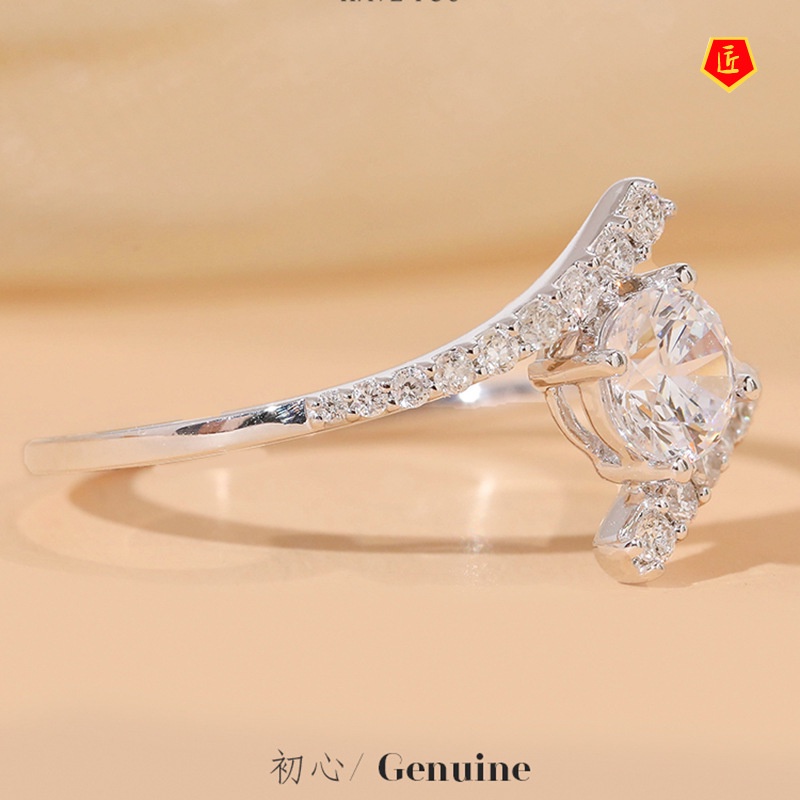 [Ready Stock]Creative Personality 2 Karat Moissanite Ring