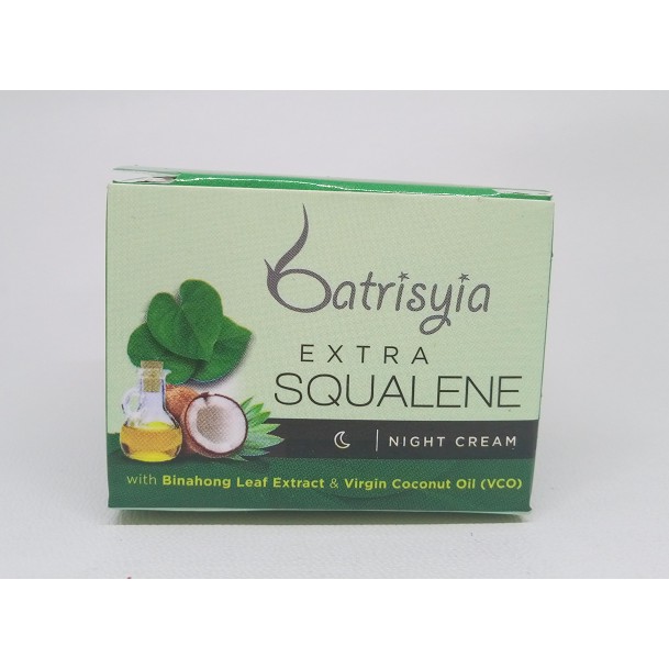 Night Cream Extra Squalene Batrisyia Herbal, Krim Malam