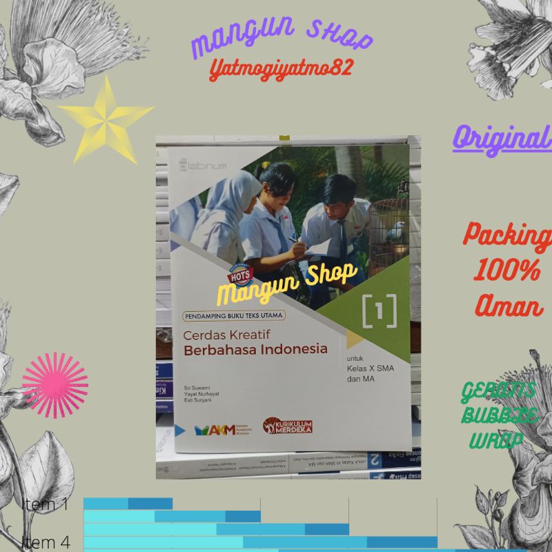 Jual Buku Cerdas Kreatif Berbahasa Indonesia Kelas X.10 SMA Kurikulum ...