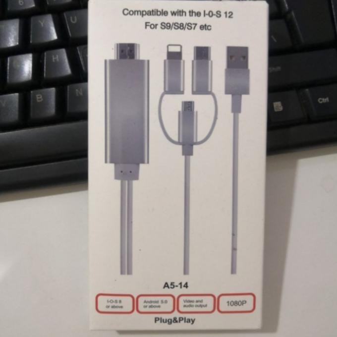 Menakjubkan Kabel Mirascreen / Kabel Mirroring Hp Ke Tv / Support Semua Hp Non Mhl Terbatas
