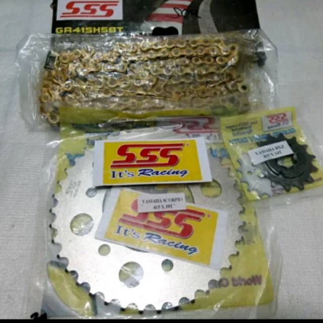 Gear set SSS gir set SSS 415 vixion satria fu sonic CB 150 byson Rx king MX king