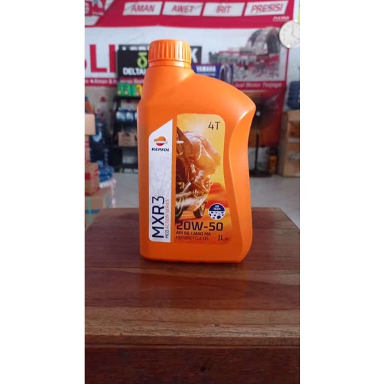 OLI MOTOR REPSOL MXR3 4T 20W 50 1 LITER OLI MOTOR ASLI