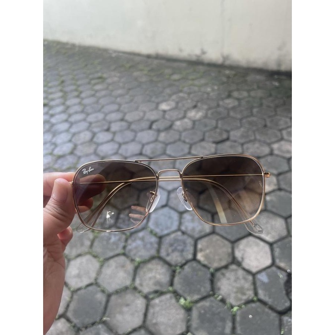 [[COD]] Rayban caravan size 58 lensa coklat gradasi original TERLENGKAP Kode 350