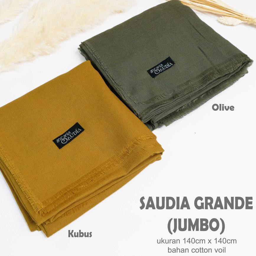 TERBARU.. JILBAB SEGIEMPAT JUMBO SAUDIA RAWIS POLOS GRANDE JUMBO ANSANIA