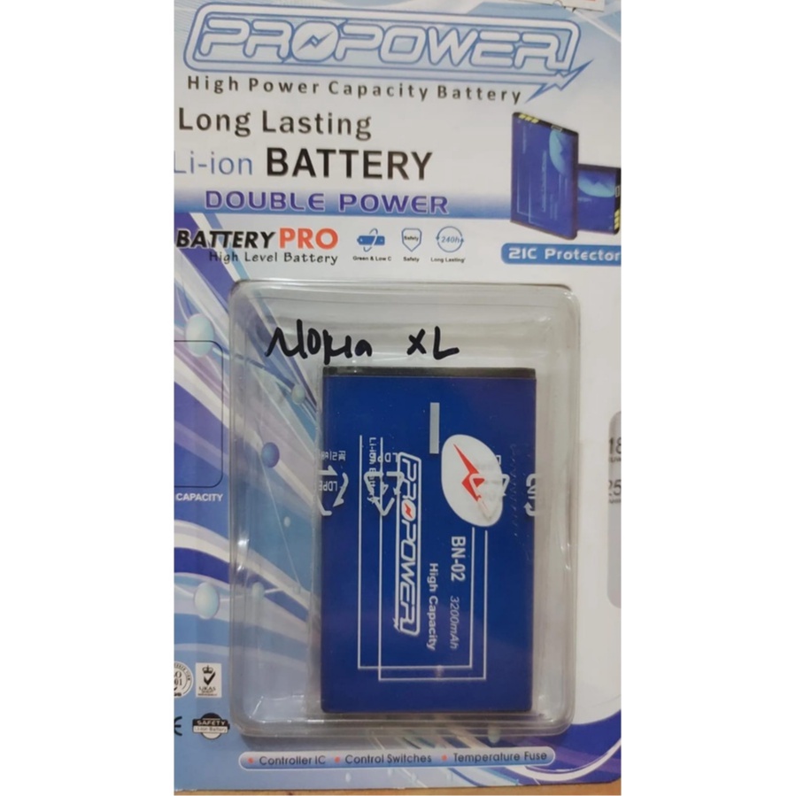 PRO POWER BATTERY BATRE NOKIA XL BATRE NOKIA 3200 MAH BATRE DOBEL POWER BATTERY