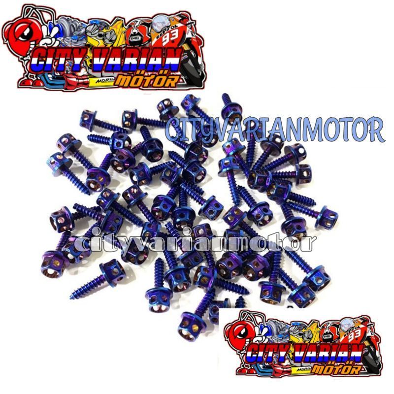 Baut probolt body flower yamaha crome isi 20 pcs