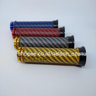 Handgrip Motor Variasi Karbon Jalu Merah Gold Hitam Biru Silver Universal