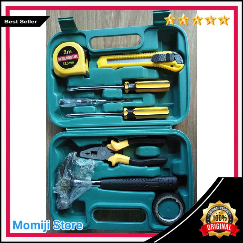 Peralatan Tukang Alat Set Perkakas Palu Tang Obeng Cutter Peralatan Tukang Alat Set Perkakas Palu Tang Obeng Cutter