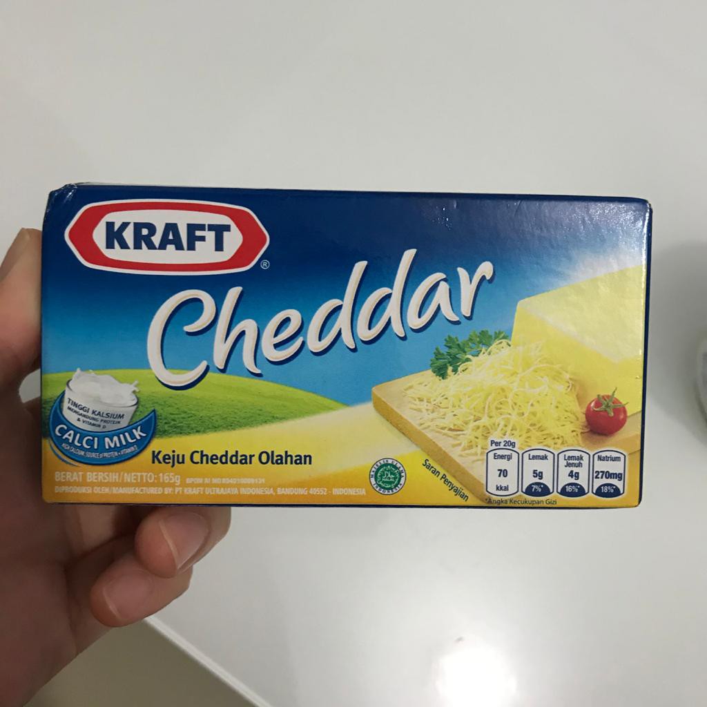 

Keju Kraft Cheddar Keju Blok Keju Batang Keju Cheddar Original 165G