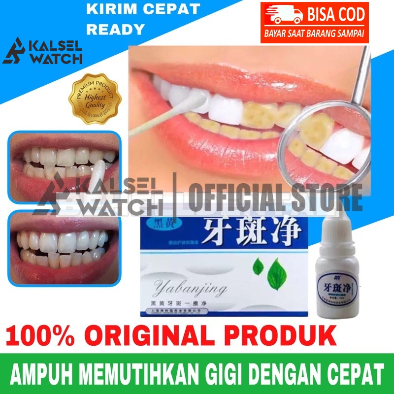 ORIGINAL 100% YABANJING PEMUTIH PEMBERSIH GIGI KUNING PENGHILANG PERONTOK KARANG GIGI 100% AMAN MANJUR TERBUKTI WHITENING TEETH ODOL CAIRAN CREAM