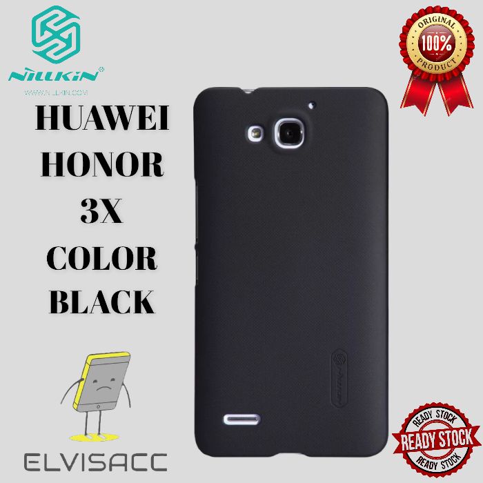 HUAWEI HONOR 3X NILLKIN HARDCASE FROSTED SHIELD ORIGINAL COLOR BLACK