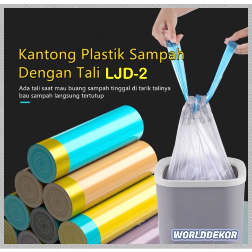 Plastik sampah Serut Tali Warna Warni 1 ROLL &amp; 5 ROLL WD