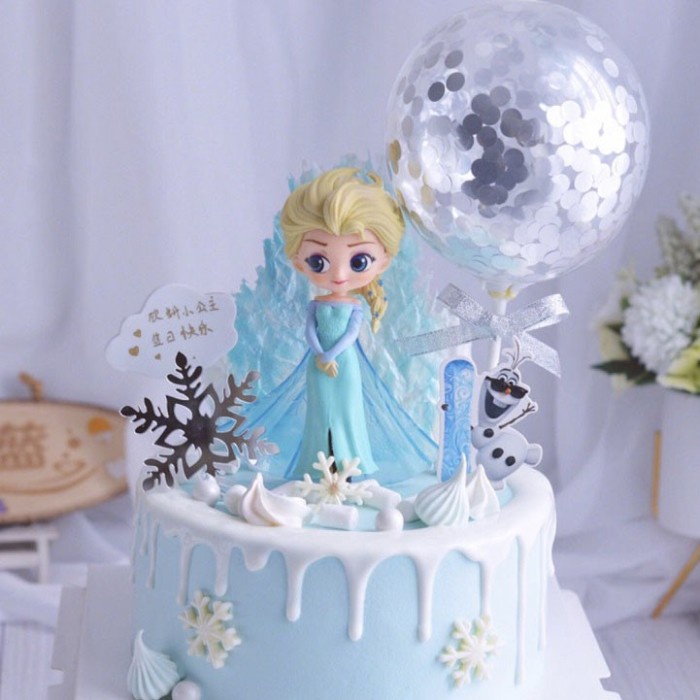 Topper Elsa/hiasan kue Frozen/Topper Ultah anak/ Figure/Cake topper