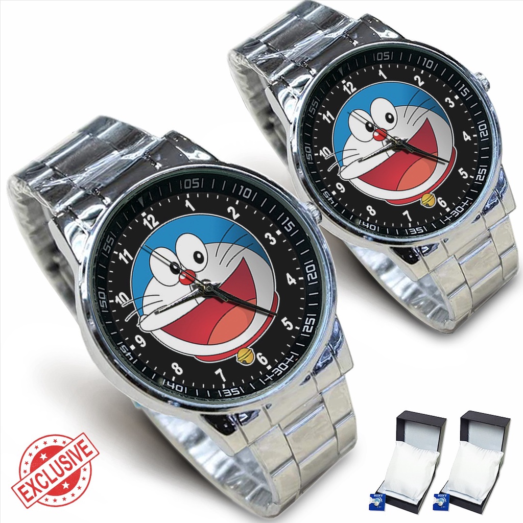 Jam Tangan Rantai Couple DORAEMON MOTIF - 5 (Special)