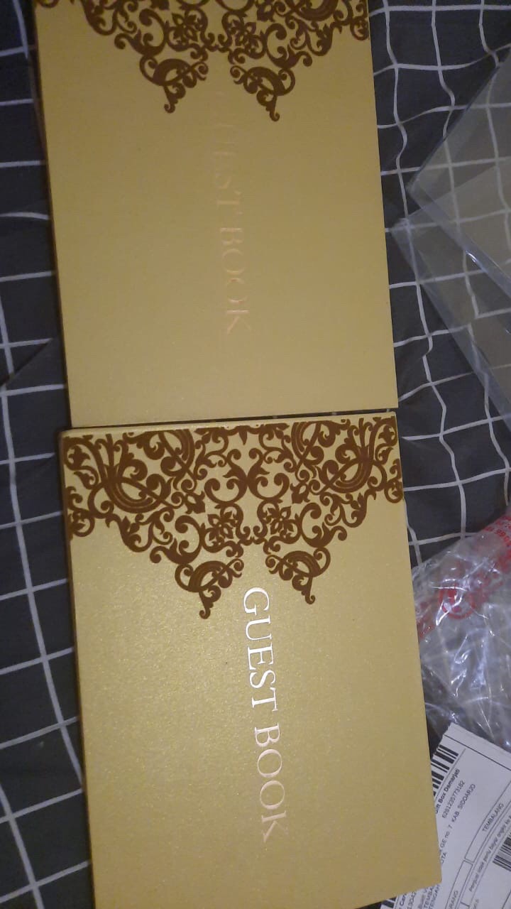 Premium Guest Book / Buku Tamu Desain Eksklusif Motif Batik Kain Bludru