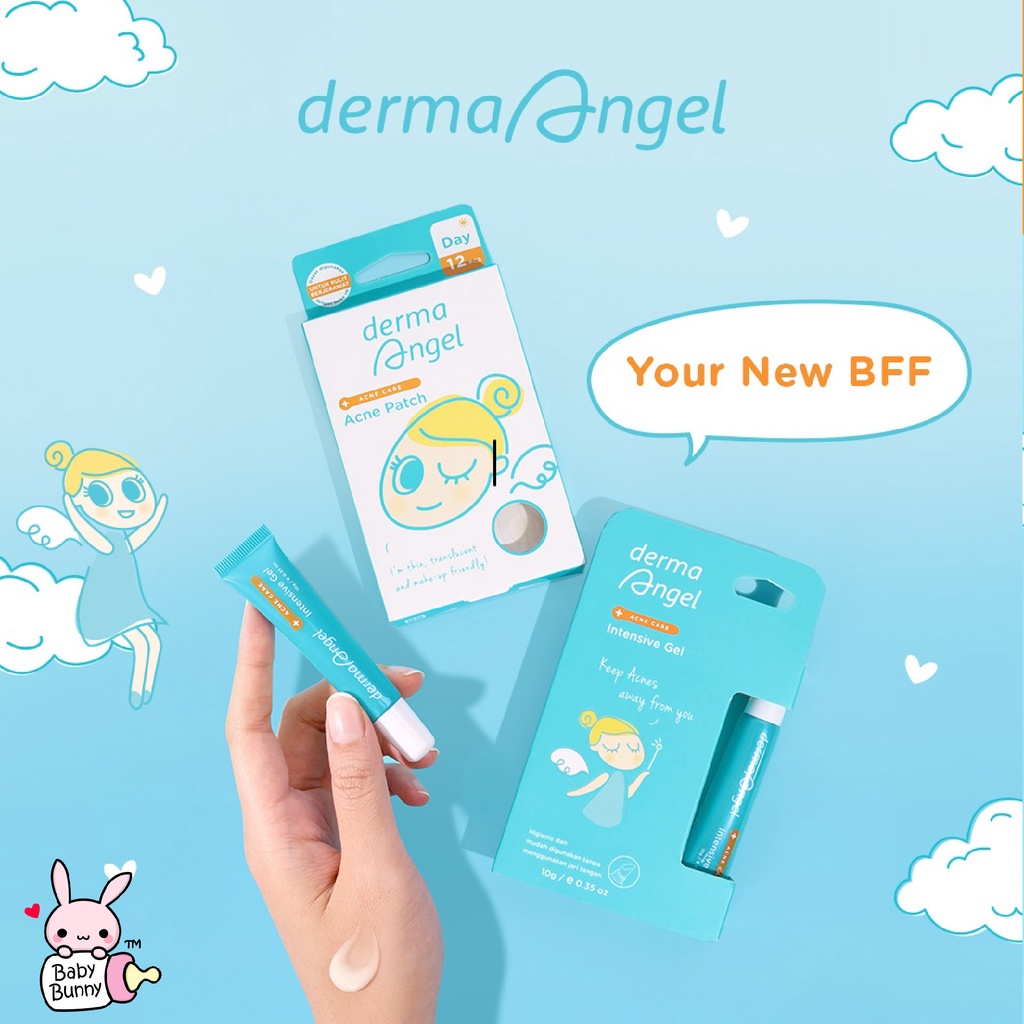 ❤ BELIA ❤ DERMA ANGEL (✔️BPOM)  Acne Patch Day Night | Plester Jerawat Transparan | Intensive Gel