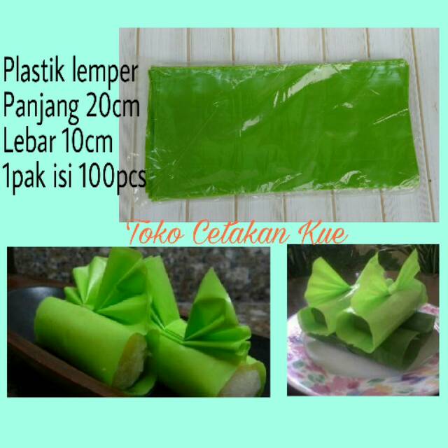 Plastik pembungkus lemper Plastik Lemper Hijau