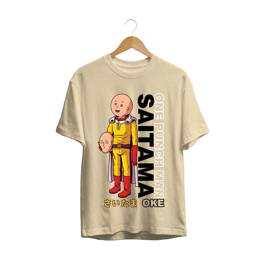 T-SHIRT KAOS DOUBLE FACE ONE PUNCH MAN SAITAMA STYLE ANIME JAPAN