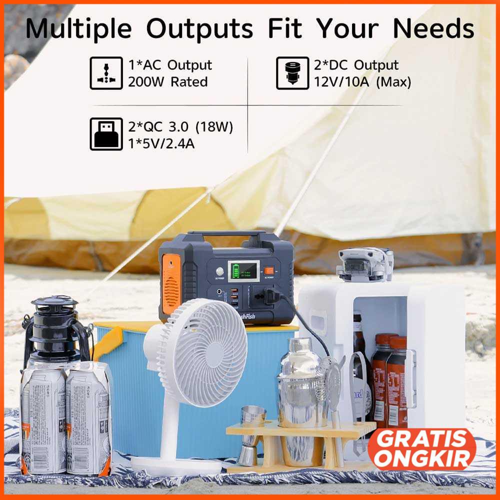 Power Supply Station Solar Generator 200W 40800mAh - E200