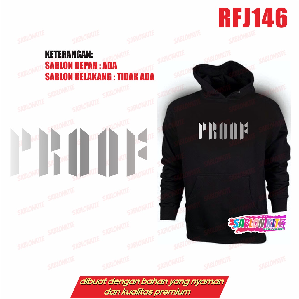 MURAH!!! SWEATER HOODIE KPOP PROOF TULISAN BESAR RFJ146