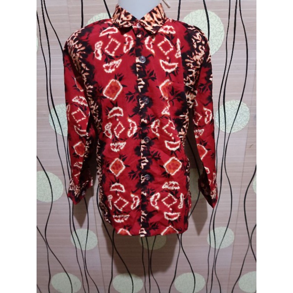 BAJU BATIK SEKOLAH/BATIK PRINTING TANGAN PANJANG/SERAGAM SEKOLAH MURAH