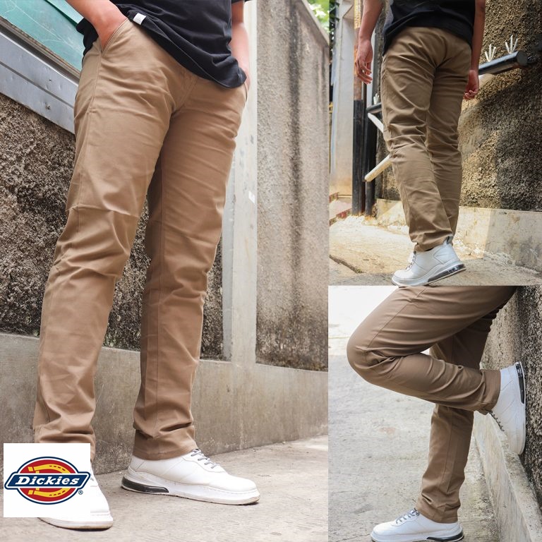 Celana Chino Panjang Pria Mocca Dickies Full Acc