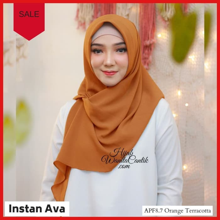 Pashmina Instan Hijab Jilbab Kerudung Pastan Instan Ava Termurah - Sunny Gold
