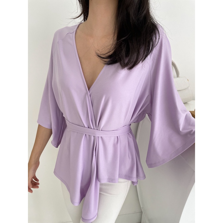 T-0434 Blouse Wanita Model Kimono Flowy