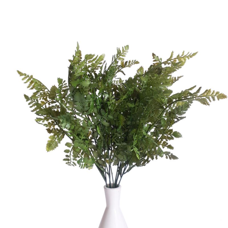 Daun Plastik Pakis Leatherleaf Fern Tanaman Paku AL25  Artifisial Dekorasi Bouquet Wedding