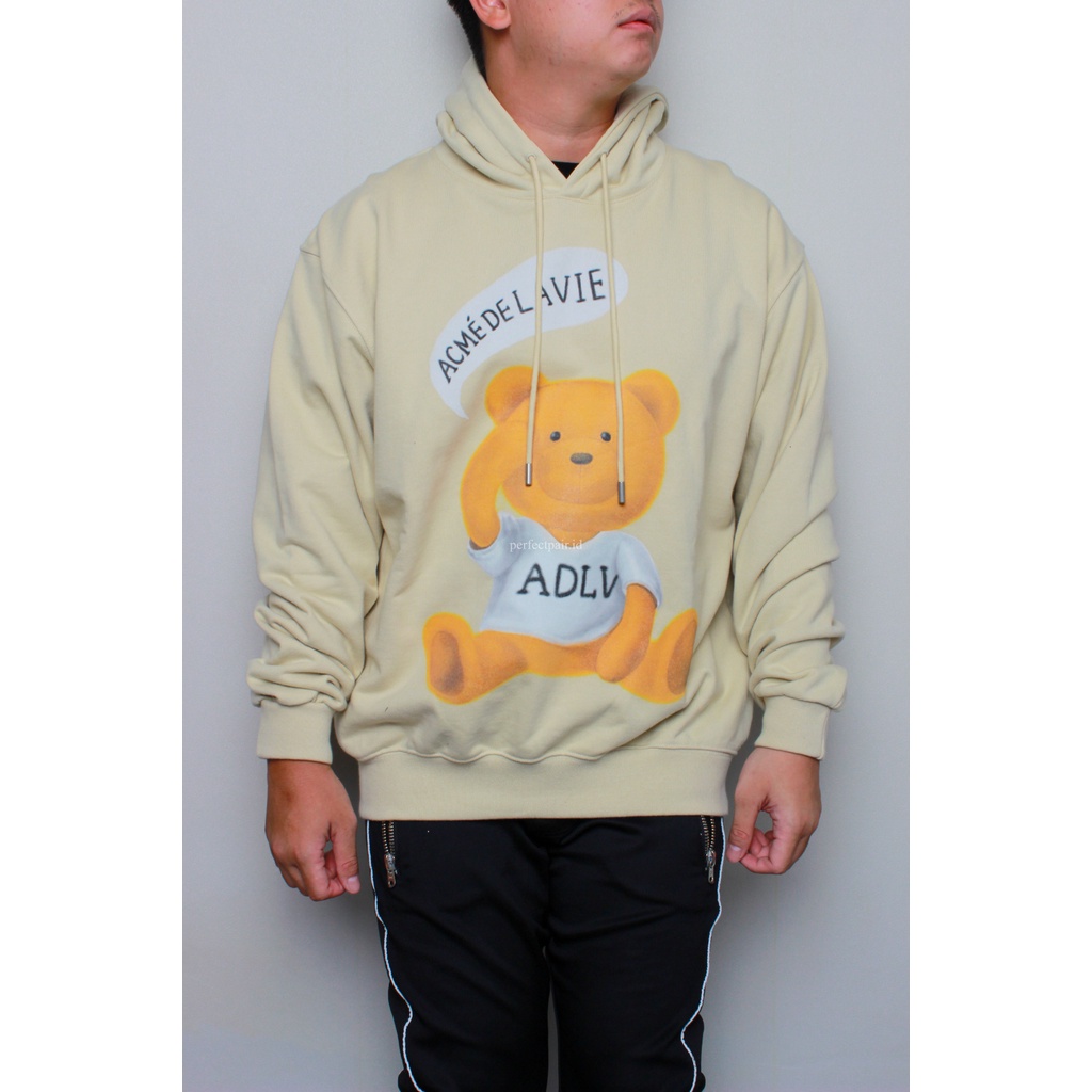 ADLV Speech Balloon Bear Beige Hoodie 100 % Original