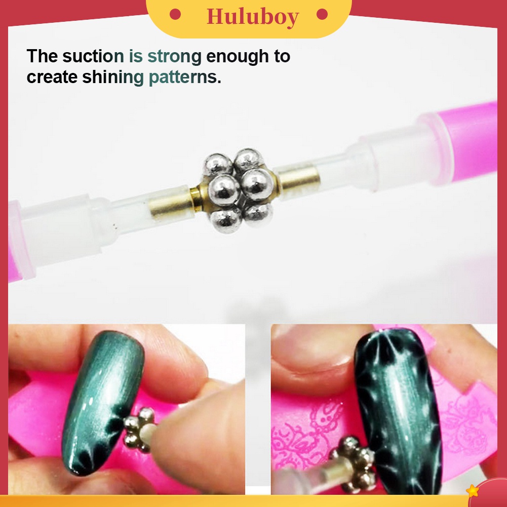 Huluboy Huluboy♡ Pen Magnetik Dua Sisi Untuk Kutek Gel UV 3D DIY