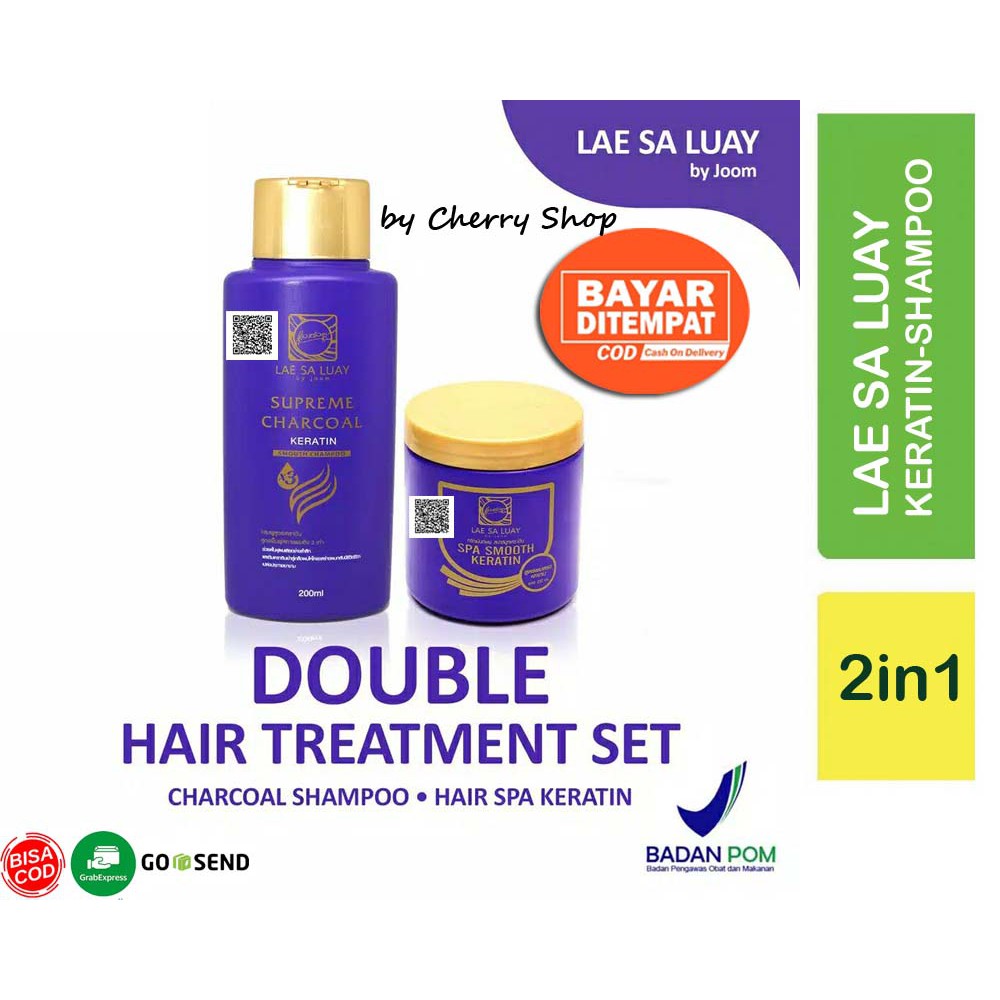 [GARANSI ORI] [BPOM] Lae Sa Luay Paket 2 In 1 Hair Perfection Shampo Dan Keratin / Masker / Perawata