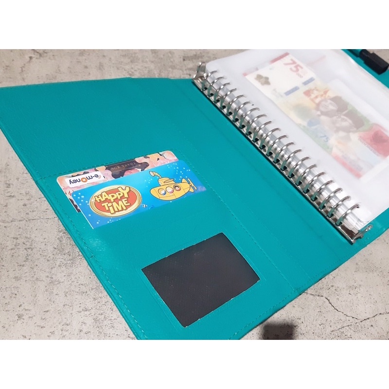Buku Binder A5 Ring 20 Polos Kulit Notebook Agenda Catatan Keuangan Harian Tabungan Target Bulanan Akuntansi Journal Planner Ziplock Zipper Lock File Folder Pembatas Binder-1